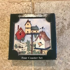 Stone Art Absorbent Stone Welcome Coaster Set of 4